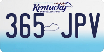 KY license plate 365JPV
