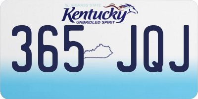 KY license plate 365JQJ