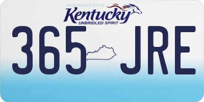 KY license plate 365JRE