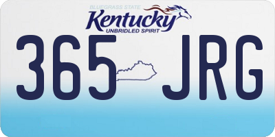 KY license plate 365JRG