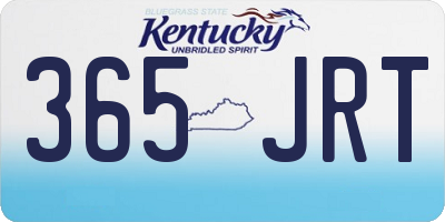 KY license plate 365JRT