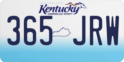 KY license plate 365JRW