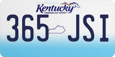KY license plate 365JSI