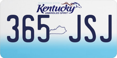 KY license plate 365JSJ