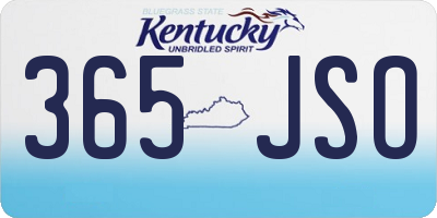 KY license plate 365JSO