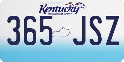 KY license plate 365JSZ
