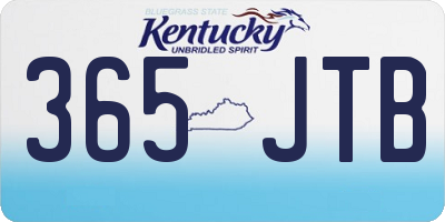 KY license plate 365JTB
