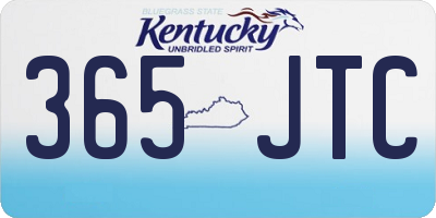 KY license plate 365JTC