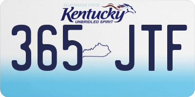 KY license plate 365JTF
