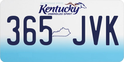 KY license plate 365JVK