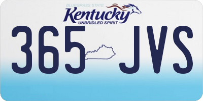 KY license plate 365JVS