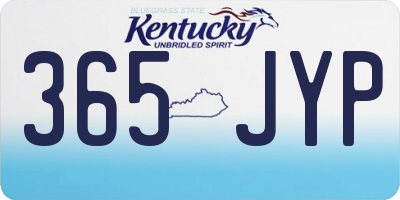 KY license plate 365JYP