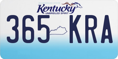 KY license plate 365KRA