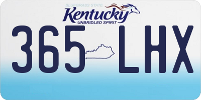 KY license plate 365LHX