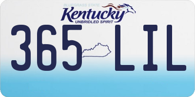 KY license plate 365LIL