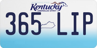 KY license plate 365LIP