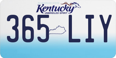 KY license plate 365LIY