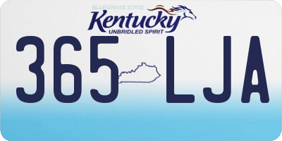 KY license plate 365LJA