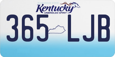 KY license plate 365LJB