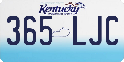 KY license plate 365LJC
