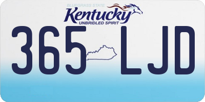 KY license plate 365LJD