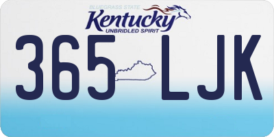 KY license plate 365LJK