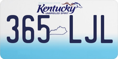 KY license plate 365LJL