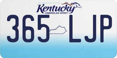 KY license plate 365LJP