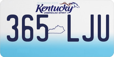 KY license plate 365LJU