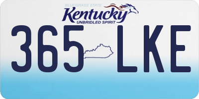 KY license plate 365LKE