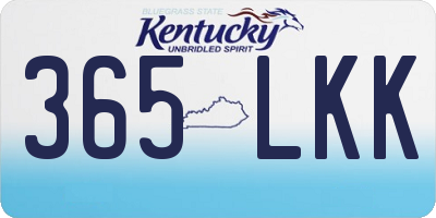 KY license plate 365LKK