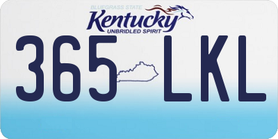 KY license plate 365LKL