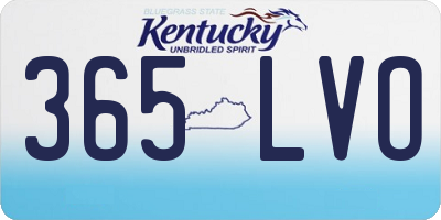 KY license plate 365LVO