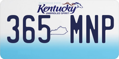 KY license plate 365MNP