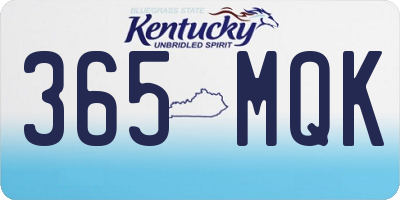 KY license plate 365MQK