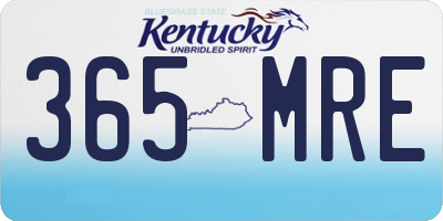 KY license plate 365MRE