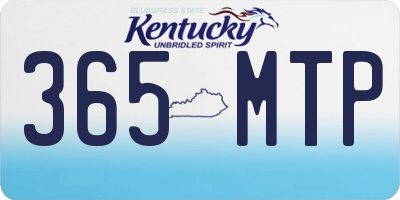 KY license plate 365MTP