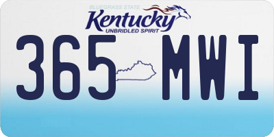 KY license plate 365MWI
