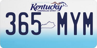 KY license plate 365MYM