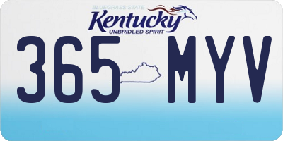 KY license plate 365MYV