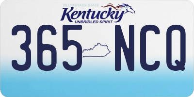 KY license plate 365NCQ