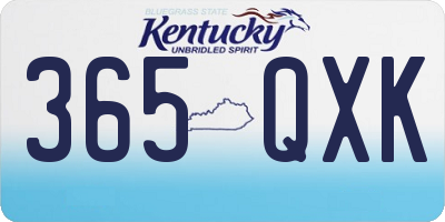 KY license plate 365QXK
