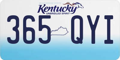 KY license plate 365QYI