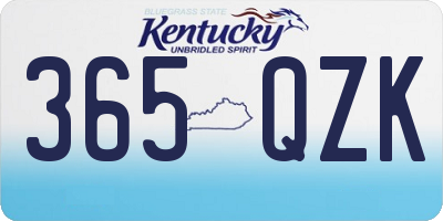 KY license plate 365QZK