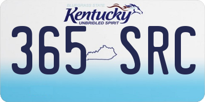KY license plate 365SRC
