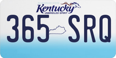 KY license plate 365SRQ
