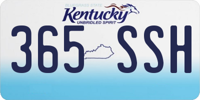 KY license plate 365SSH