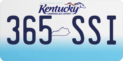 KY license plate 365SSI