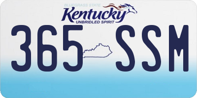 KY license plate 365SSM