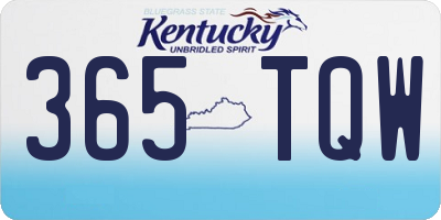 KY license plate 365TQW